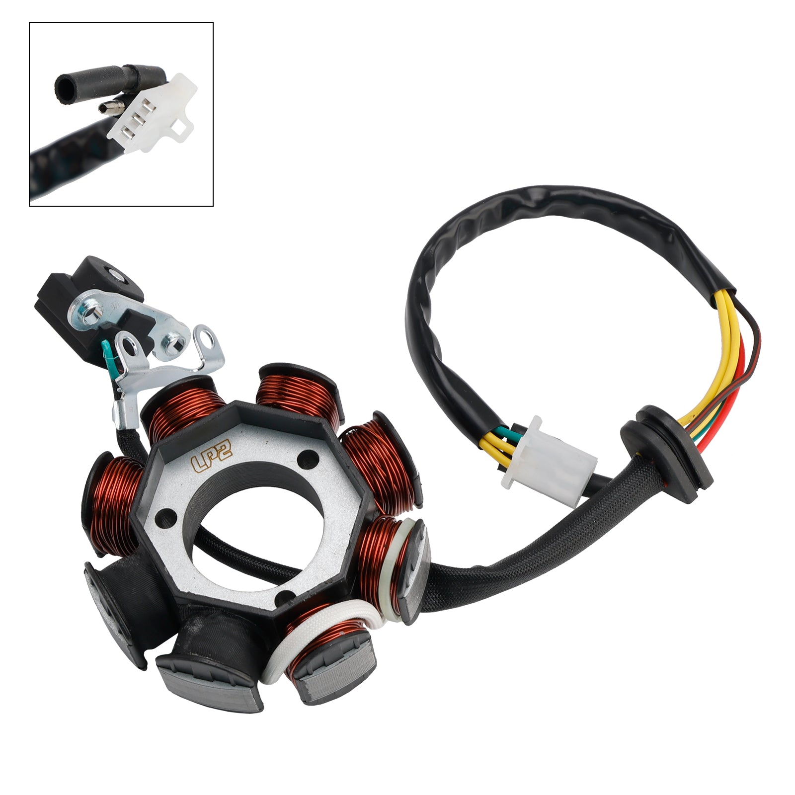 96-06 Daelim VC125 VS125 VT125 EVO VL125 Dayster Alternador de estator de 8 pólos