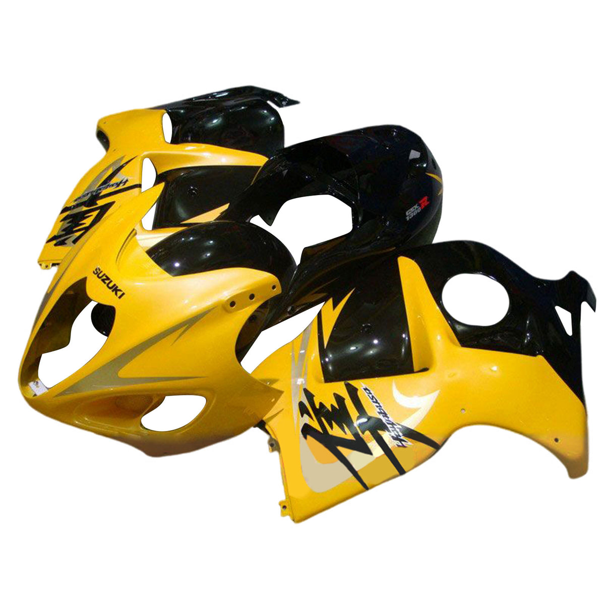 Amotopart 1999-2007 GSX1300R Hayabusa Suzuki Kit de carénage jaune et noir