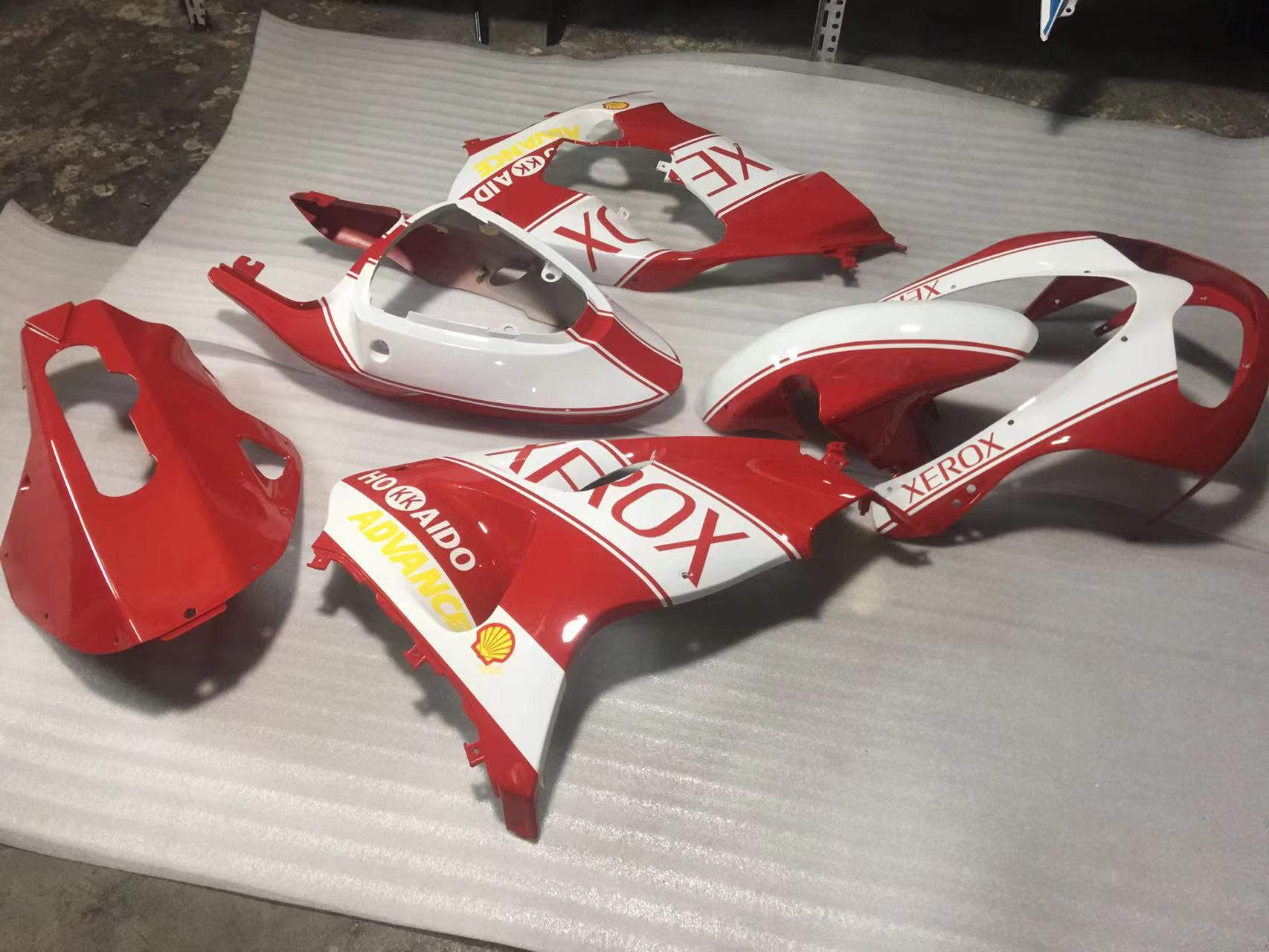 Amotopart 1998-2003 Suzuki TL1000R Carenado XEROX Kit blanco y rojo