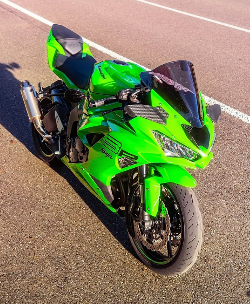 Amotopart 2019-2023 Kawasaki ZX6R Full Green Fairing Kit
