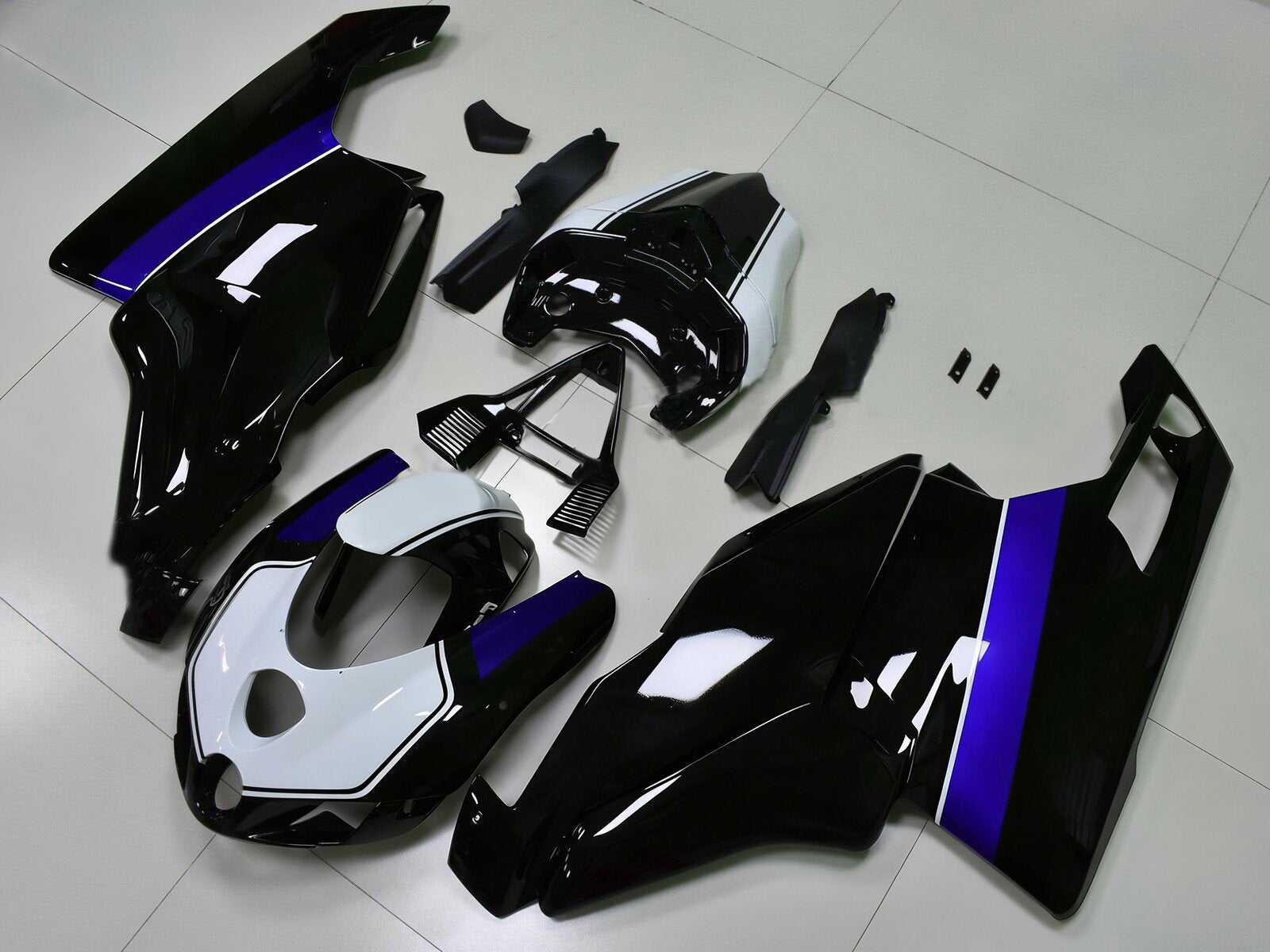 Amotopart 2005-2006 Ducati 999/749 Black Blue Fairing Kit