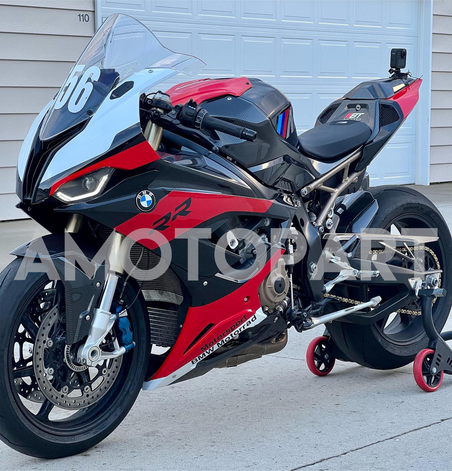 Kit de carenado Amotopart BMW S1000RR 2019-2022 negro rojo
