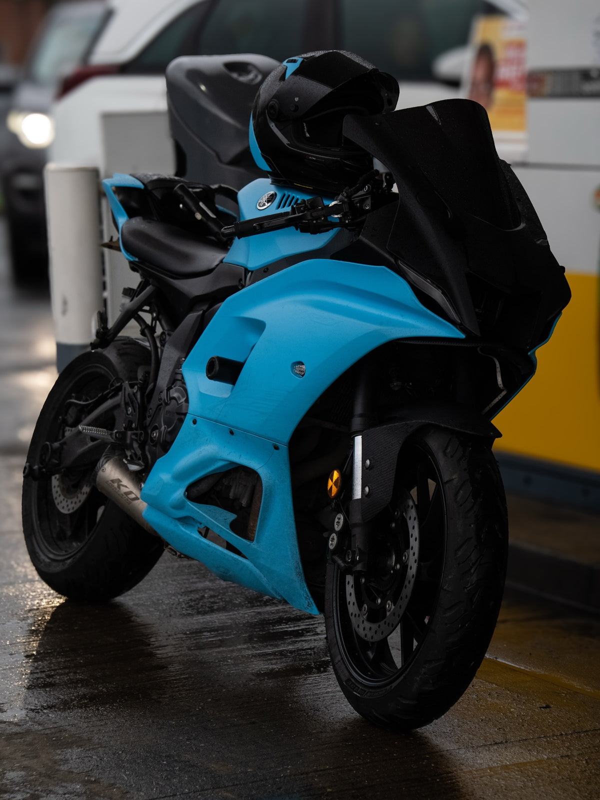 Amotopart 2021-2025 Yamaha YZF-R7 Matte Blue Black Fairing Kit