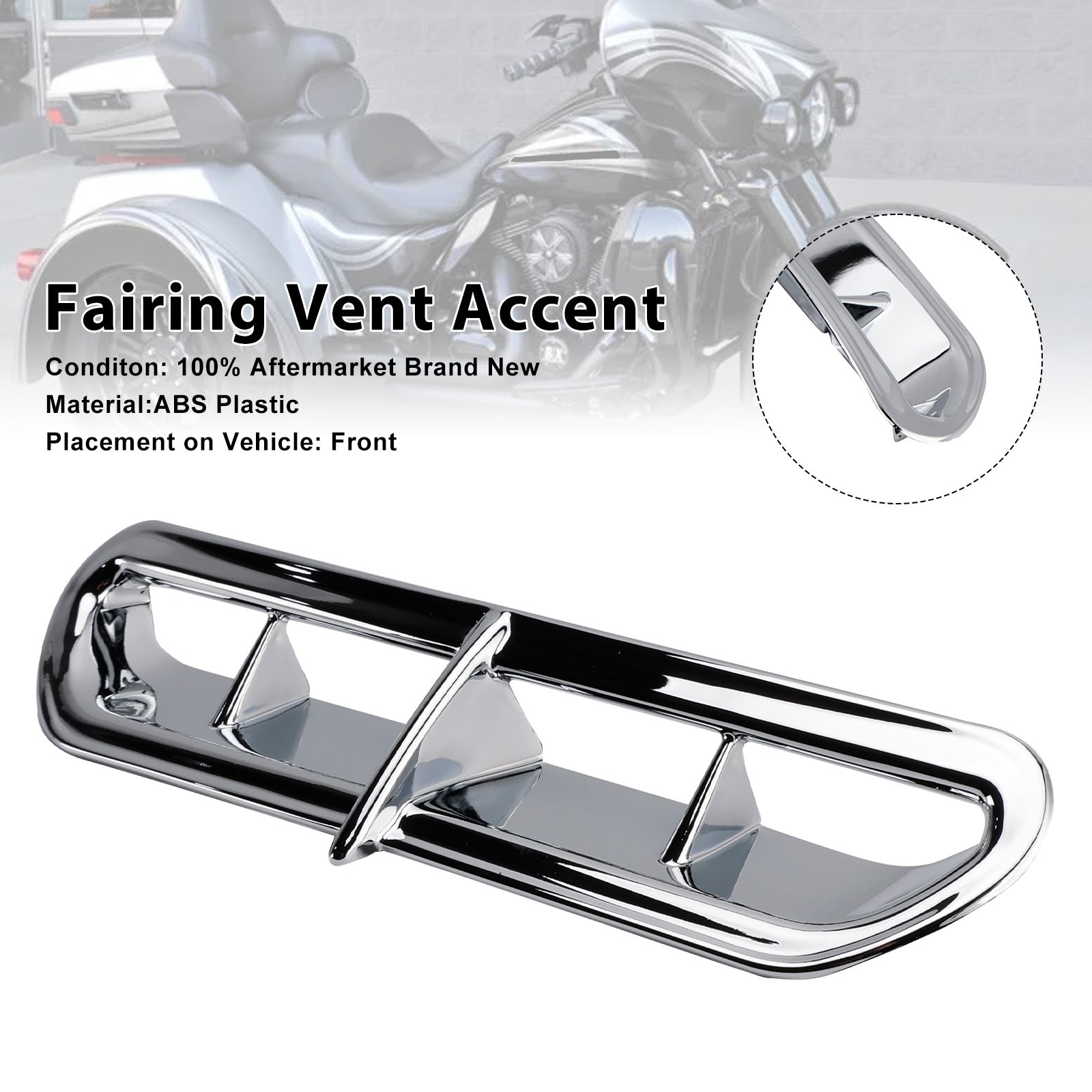 2014-2022 Touring Electra Street Trike Glide Ultra Fairing Vent Accent