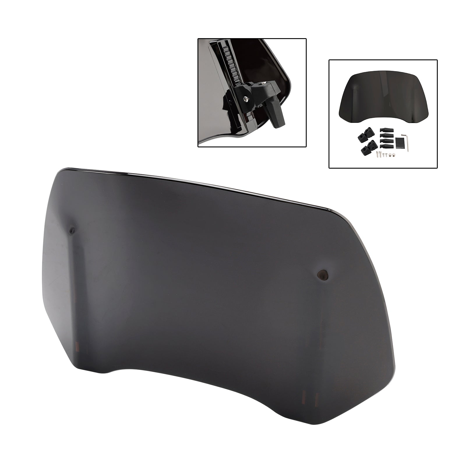 Universal Adjustable Windshield Clip On Wind Screen Deflector Extension Spoiler