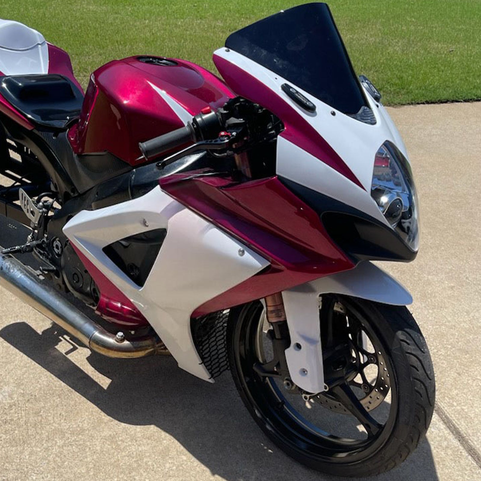 Amotopart 2007-2008 Suzuki GSXR1000 Red White Fairing Kit