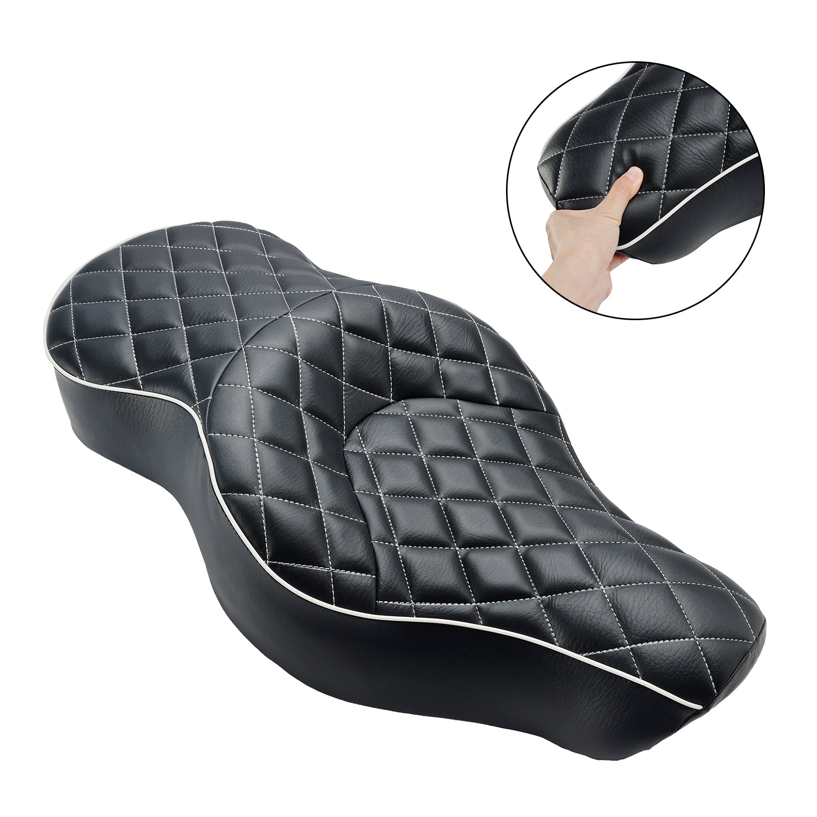 04-18 Xl883N Xl1200N Custom Replace Front Rear Driver Passenger Seat Black