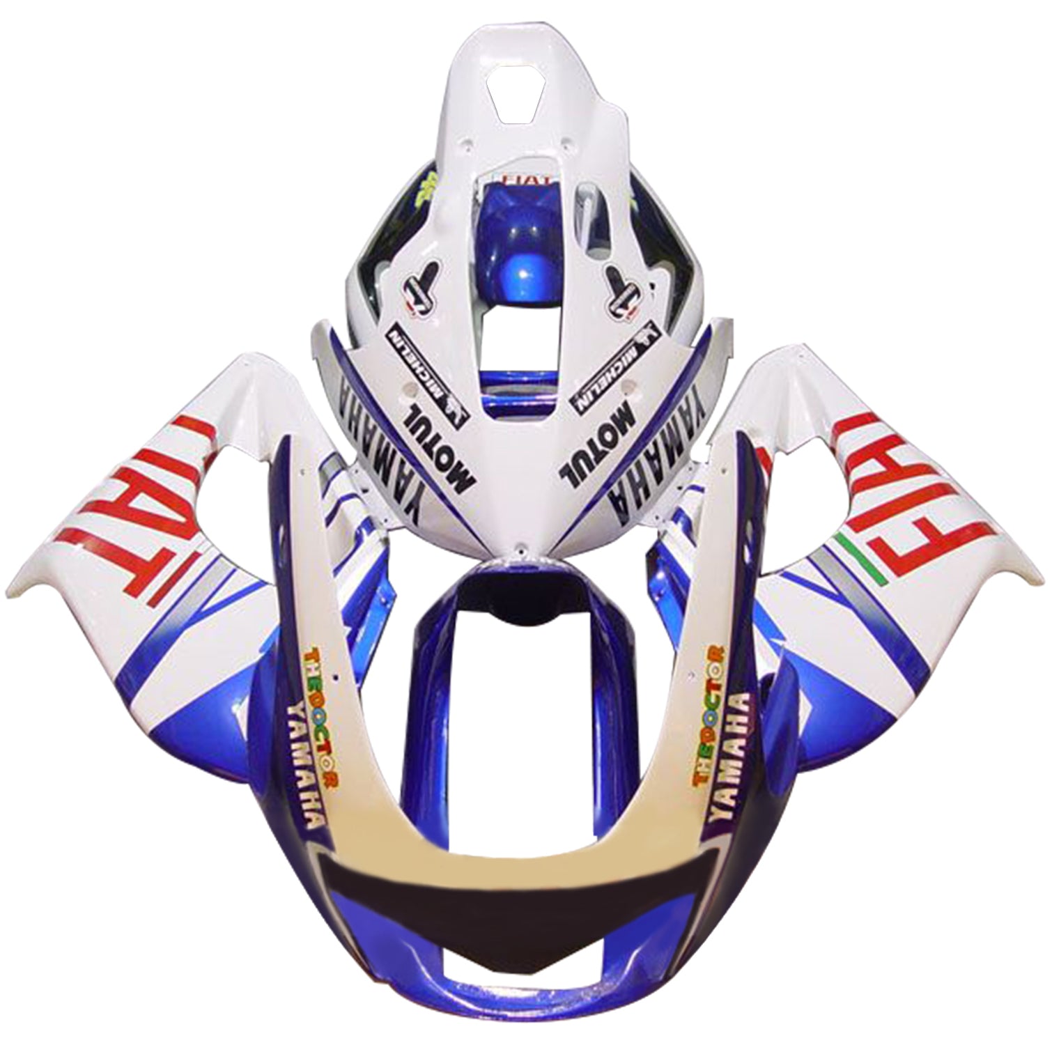 Amotopart 1997-2007 Yamaha YZF1000R Thunderace White Blue Fairing Kit