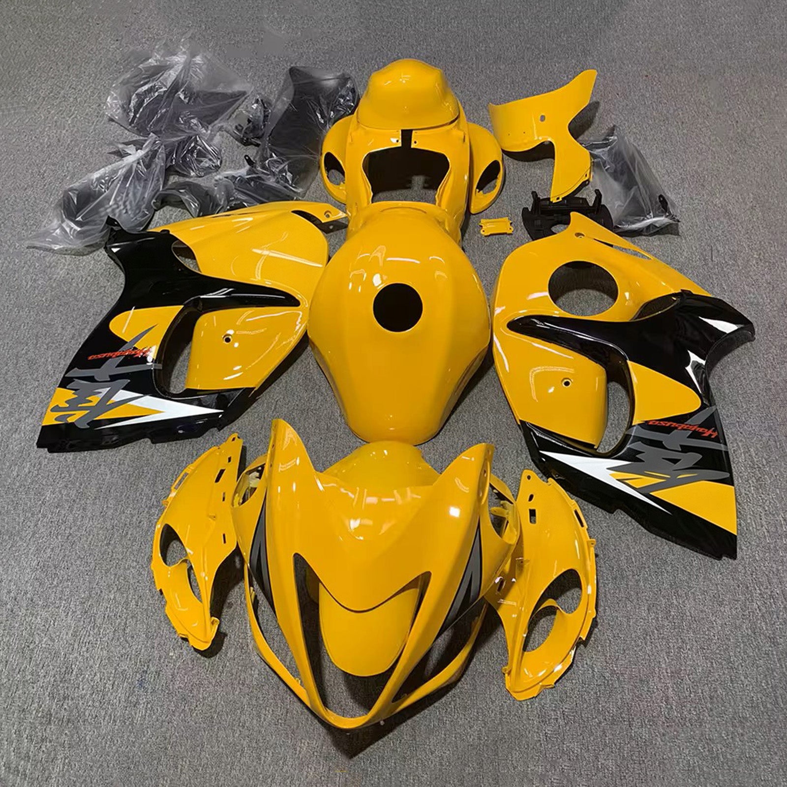 Amotopart 2008-2020 Suzuki Hayabusa GSX1300R Yellow Fairing Kit