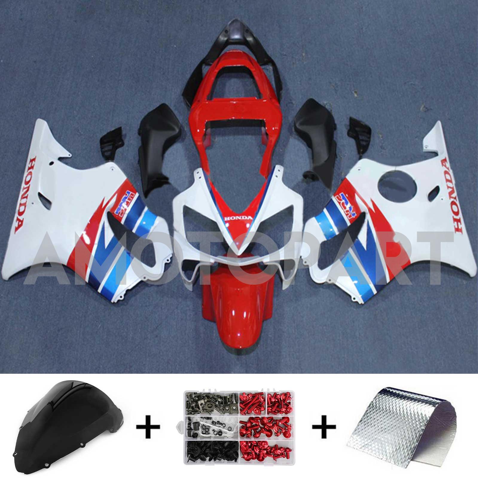 Amotopart 2001-2003 CBR600 F4i Honda Blue&Red Style3 Fairing Kit