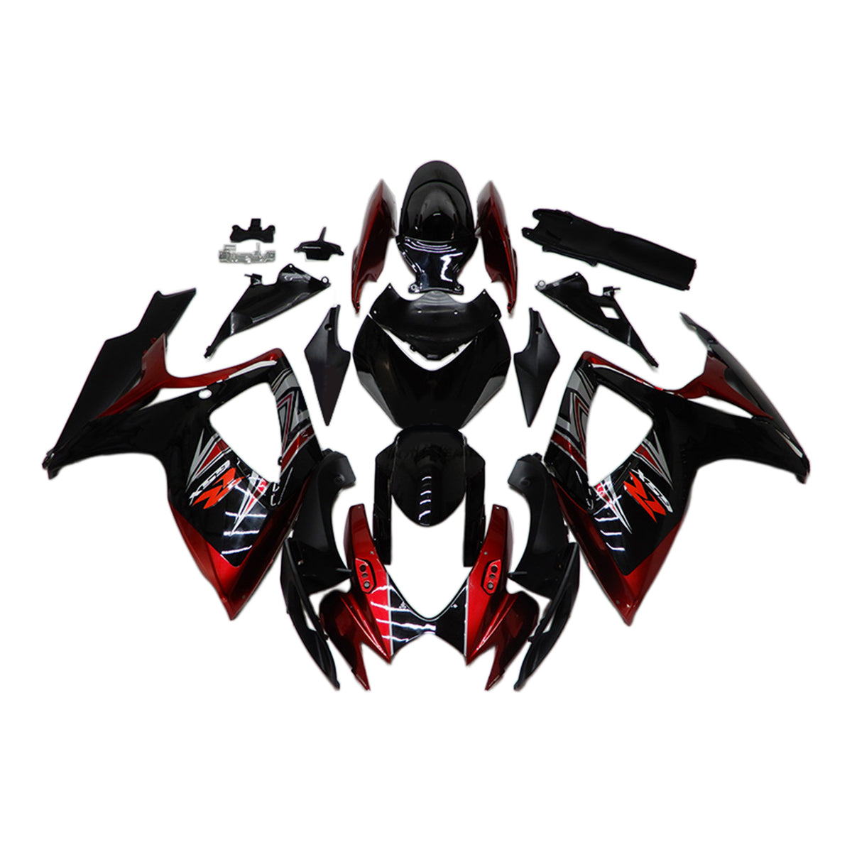 Amotopart 2006-2007 SUZUKI GSXR 600/750 K6 Black&Red Fairing Kit