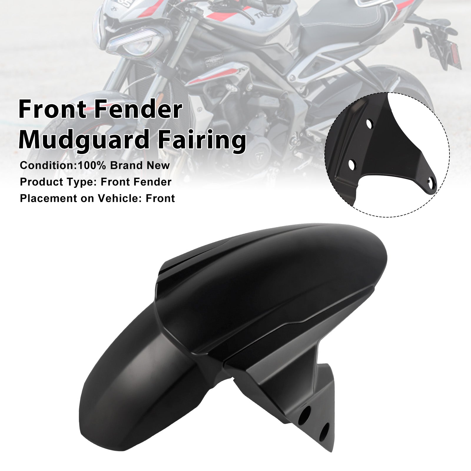 Street Triple 765 R RS 2020-2025 Front Fender Mudguard Fairing