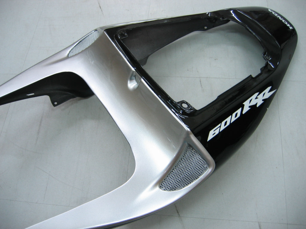 Amotopart 2005-2006 Honda CBR600RR Black&Silver Accent Fairing Kit