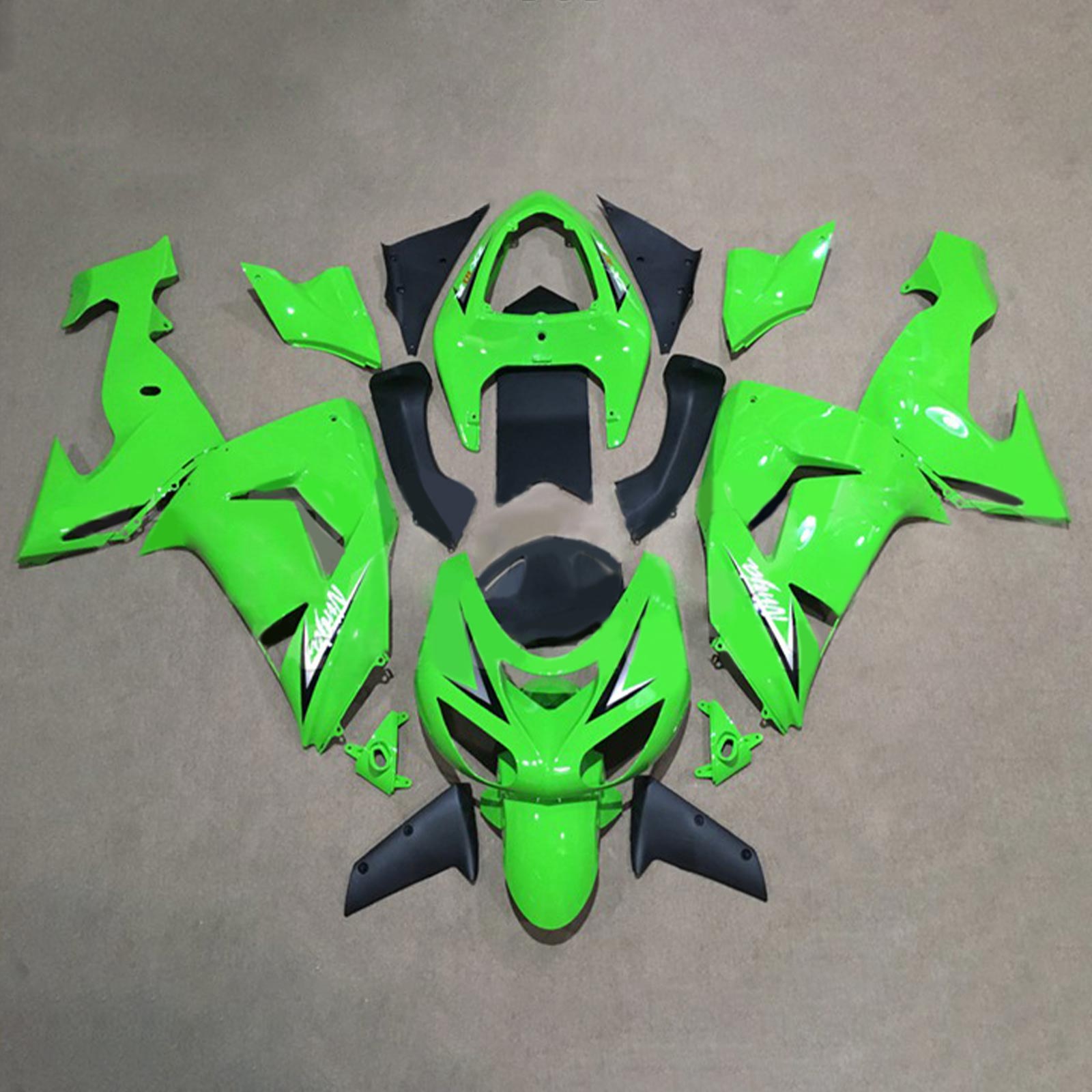 Amotopart 2006-2007 Kawasaki ZX10R Green Fairing Kit