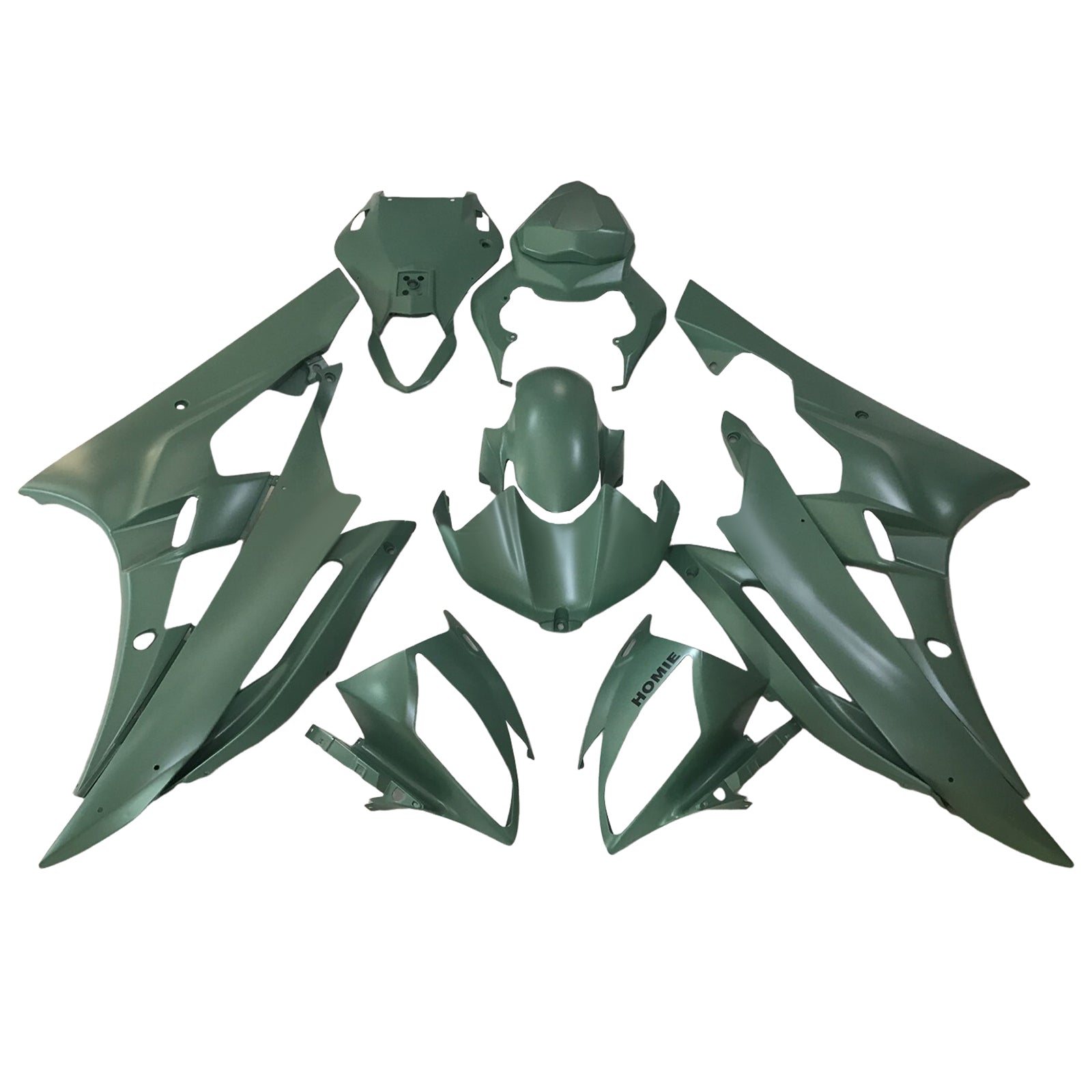Amotopart 2006-2007 Yamaha YZF-R6 Dark Green Fairing Kit