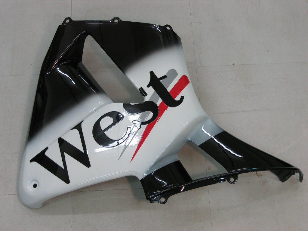 Amotopart Kit de carénage Honda CBR600RR Style1 noir et blanc 2005-2006