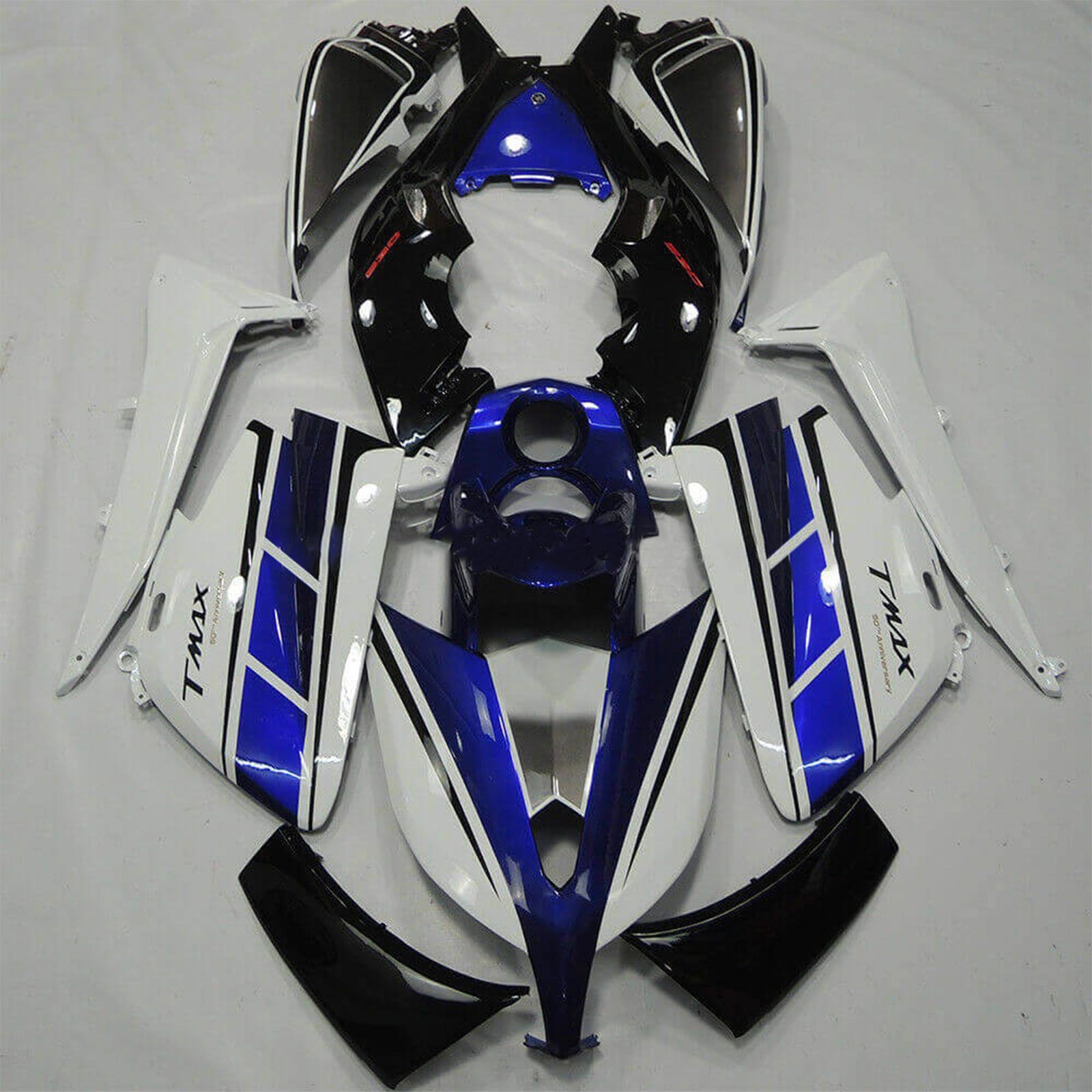 Amotopart 2012-2014 Yamaha T-Max TMAX530 Kit de carenado azul y blanco