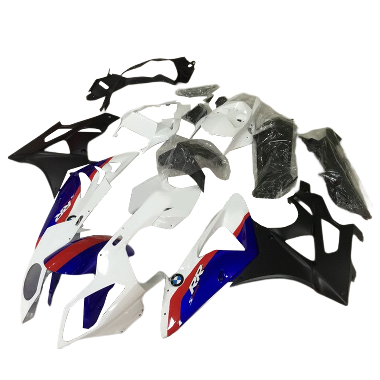 Amotopart BMW S1000RR 2009-2014 Blue&amp;Red Style3 Verkleidungsset