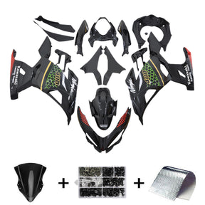 Amotopart 2018-2024 Kawasaki EX400 Ninja400 Black traditional Fairing Kit