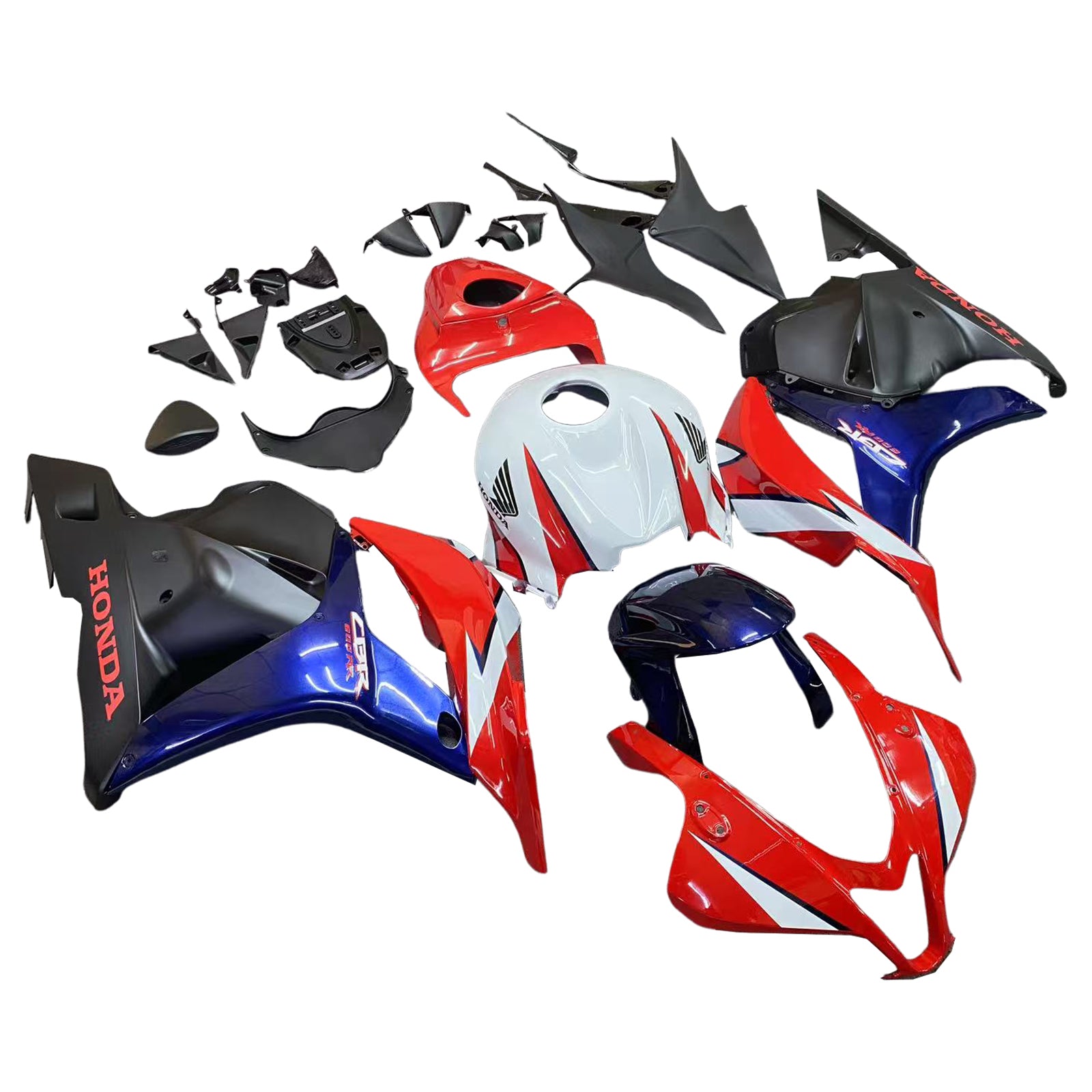 Amotopart 2009-2012 Honda CBR600RR Red White Fairing Kit