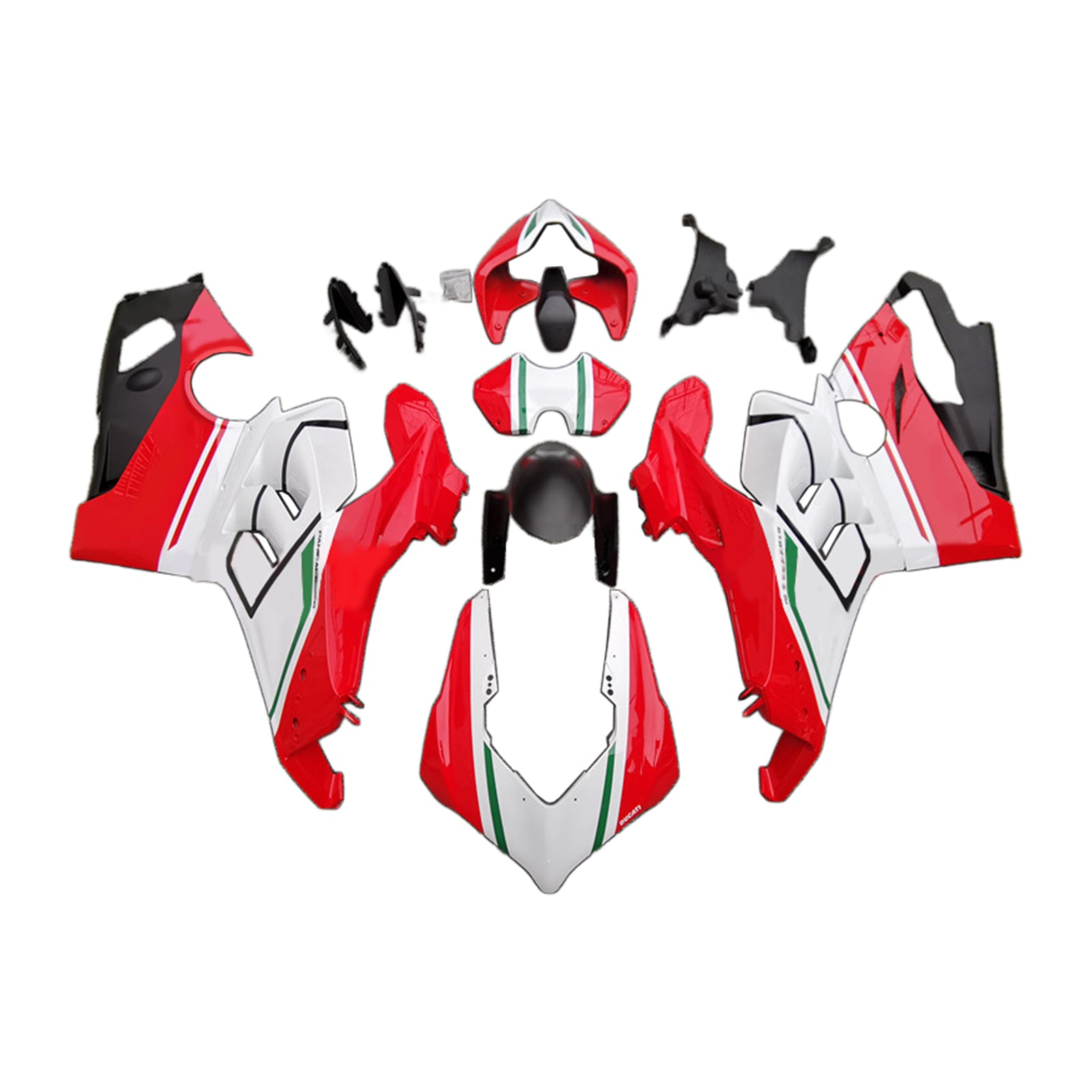 Kit de carénage Amotopart Ducati Panigale 20-21 V4/V4S & 21-22 V4SP & 19-22 V4R rouge Style4