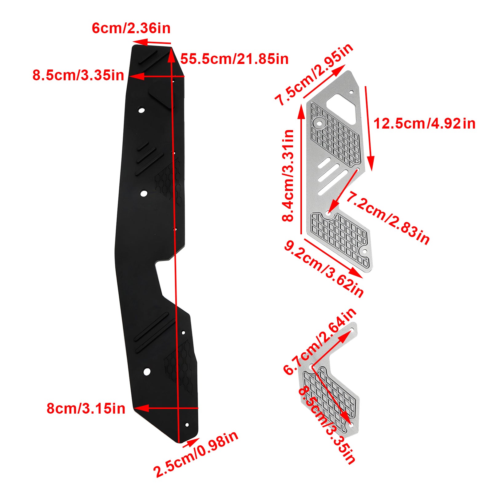 Fußrasten Fußrasten Pedal Trittbrett Plattenschutz passend für HONDA ADV160 2022–2023