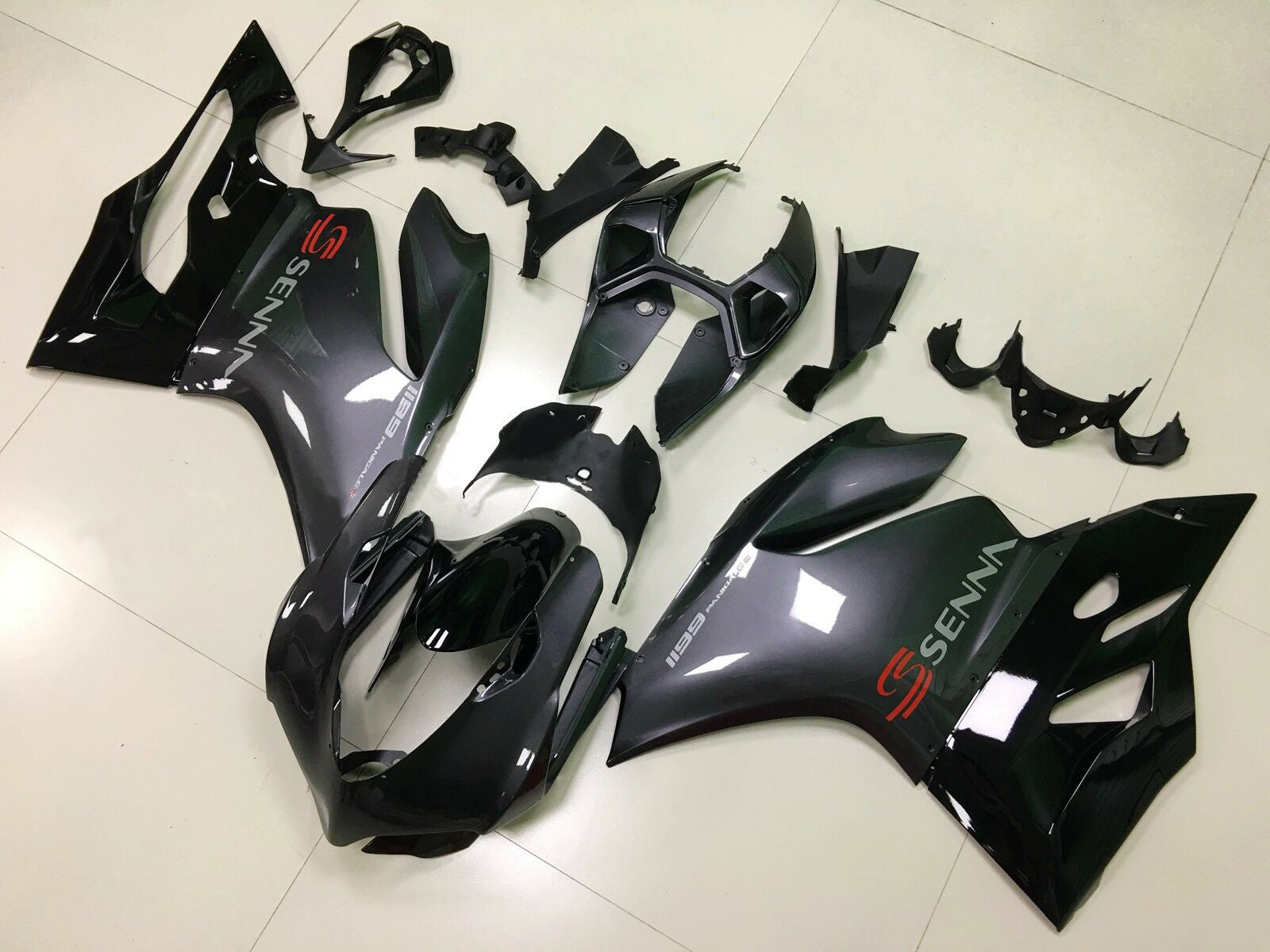 Amotopart 2012-2015 1199/899 Ducati Kit de carenado negro brillante