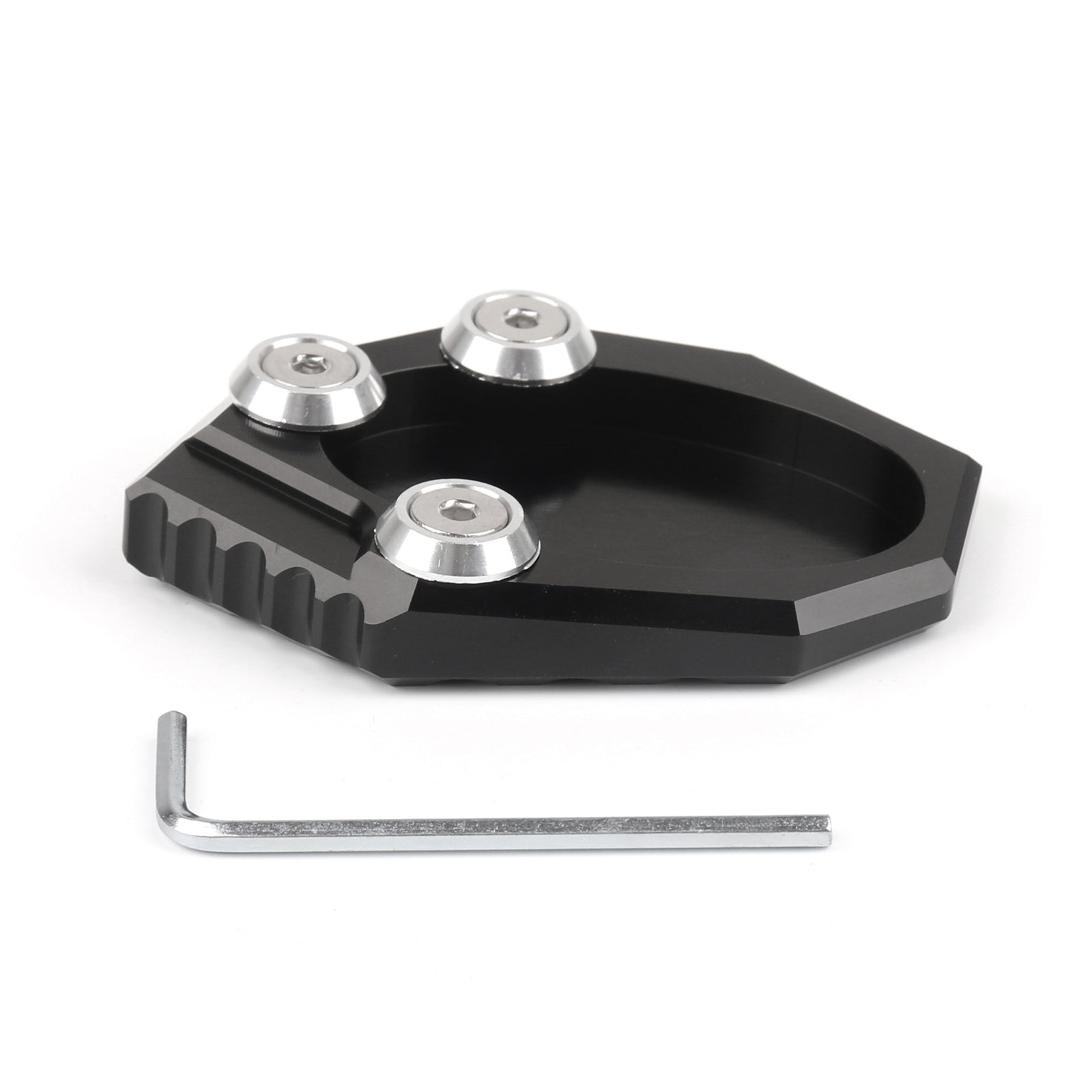 10-18 KAWASAKI Versys 650 KLX250 Kickstand Sidestand Extension Plate Pad BLK