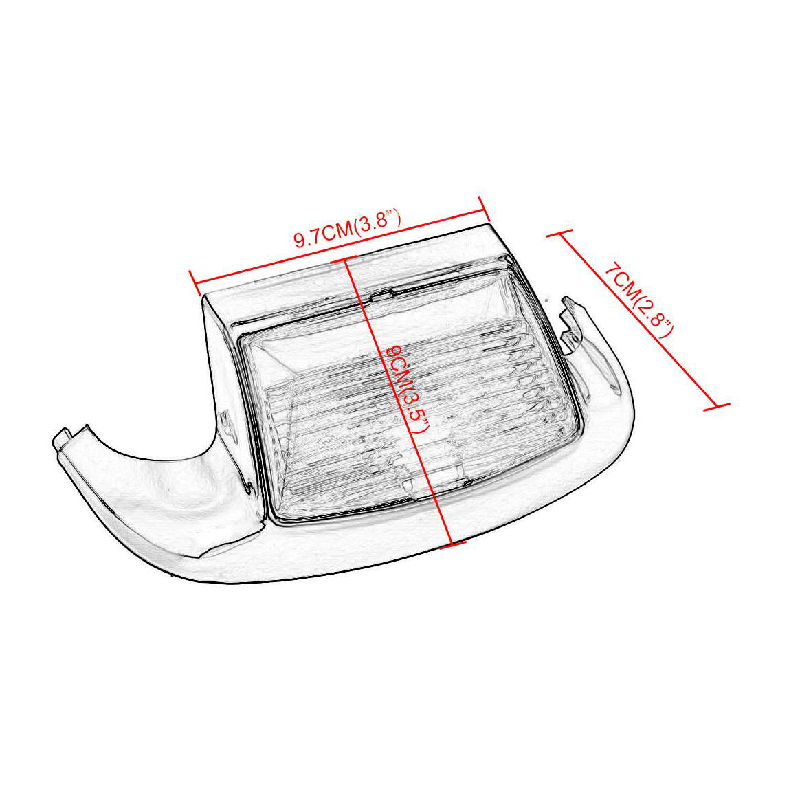 Harley Road King FLHR Classic Yellow Socket Front Mudguard Fender Tip Light