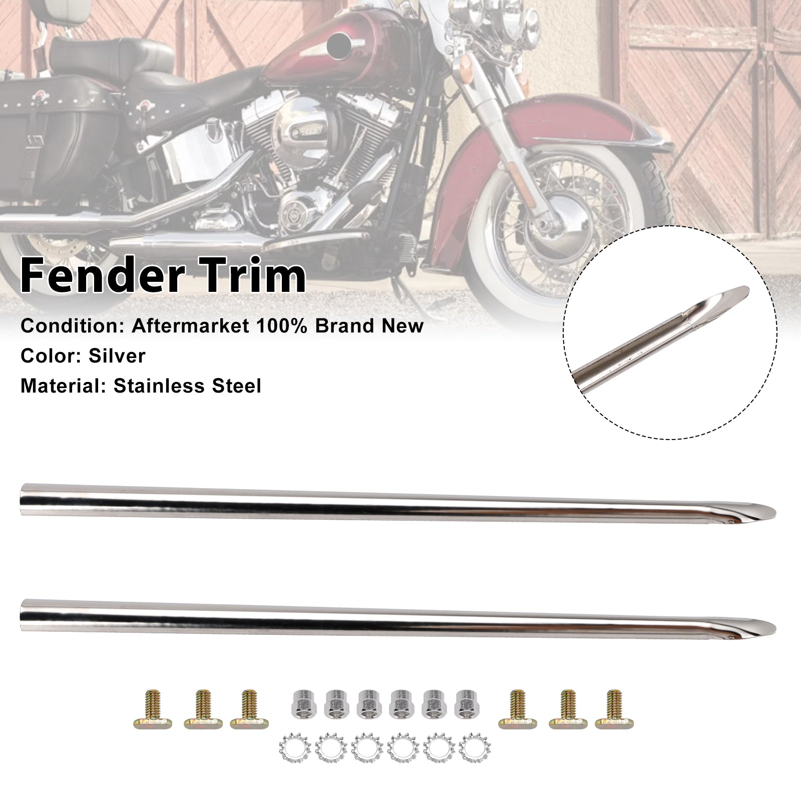 Touring Road King 82-23 Softail 86-17 Front Fender Spears Trim