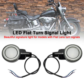 LED Flat Front Turn Signal Light For Heritage Softail Classic Touring 99-23