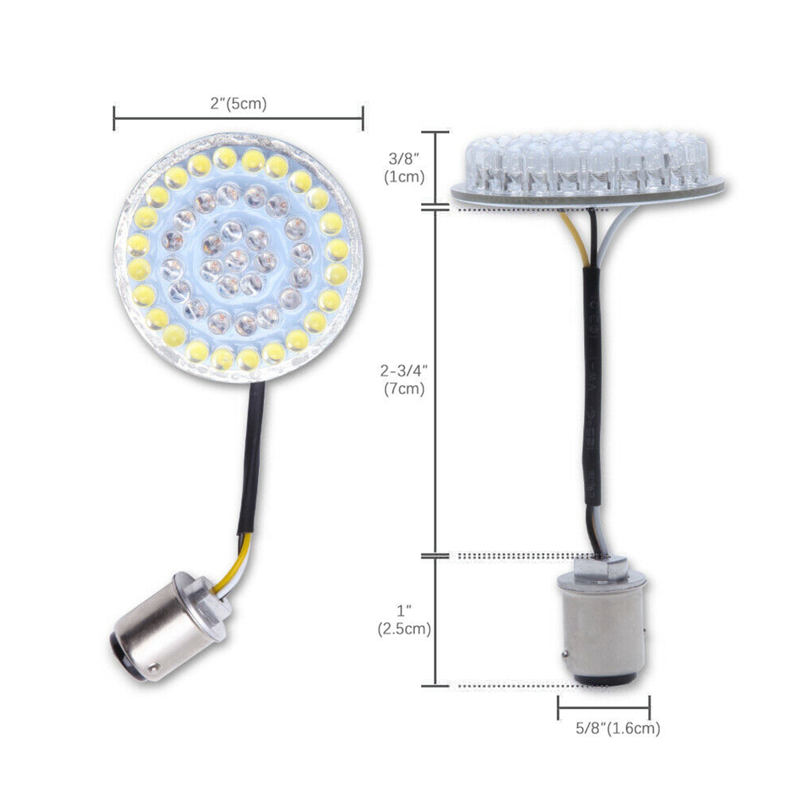 Dyna Touring Street Road Glide 883 Amber 1156 Rear LED Turn Signal Insert Lights