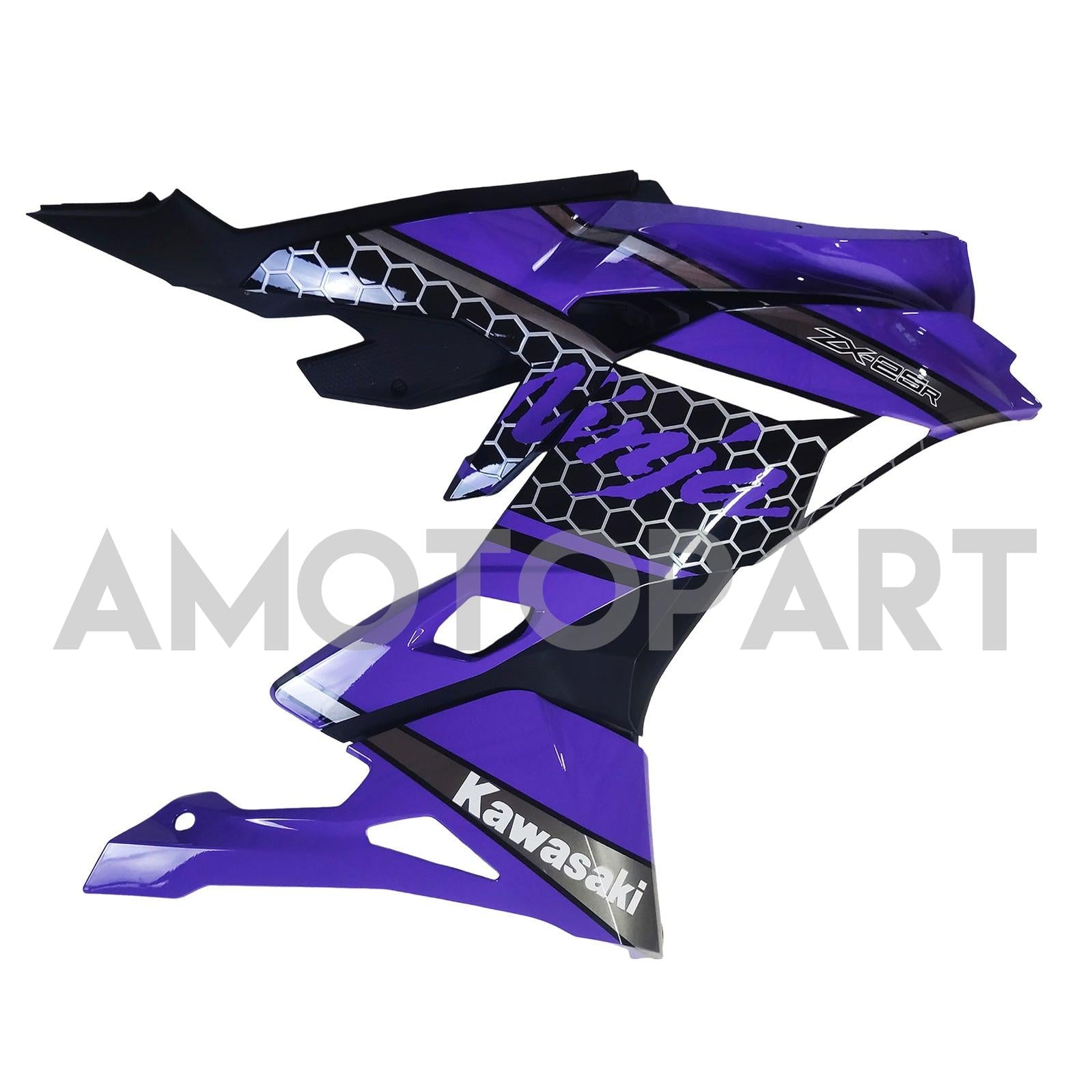 Amotopart Kawasaki 2019-2022 Ninja ZX-25R & 2023–2025 Ninja ZX-4R/ZX-4RR Lila Verkleidungssatz