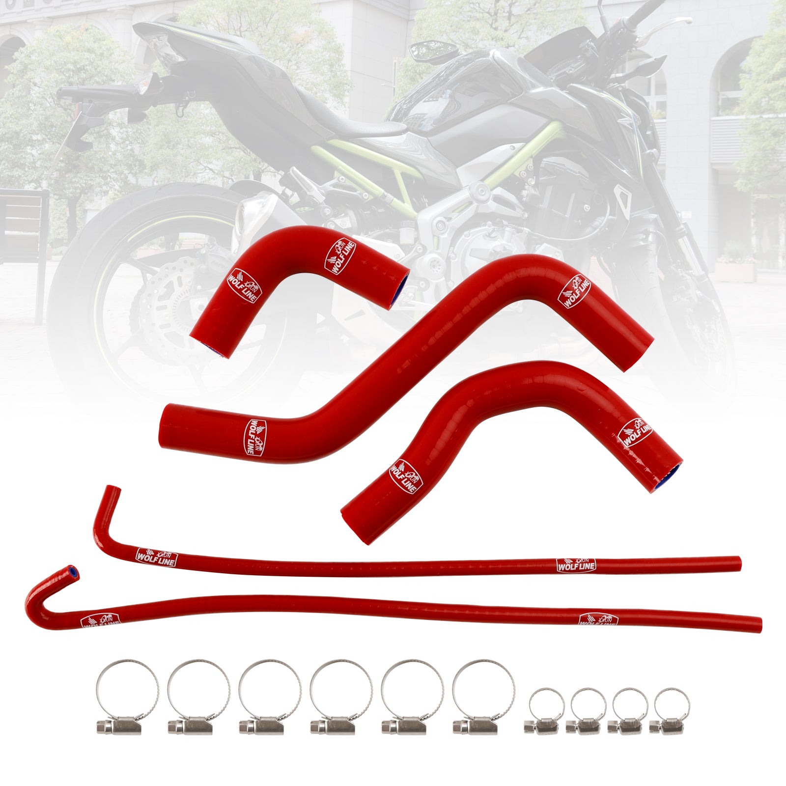 2017-2024 Kawasaki Z900 Silicone Radiator coolant Hose kit