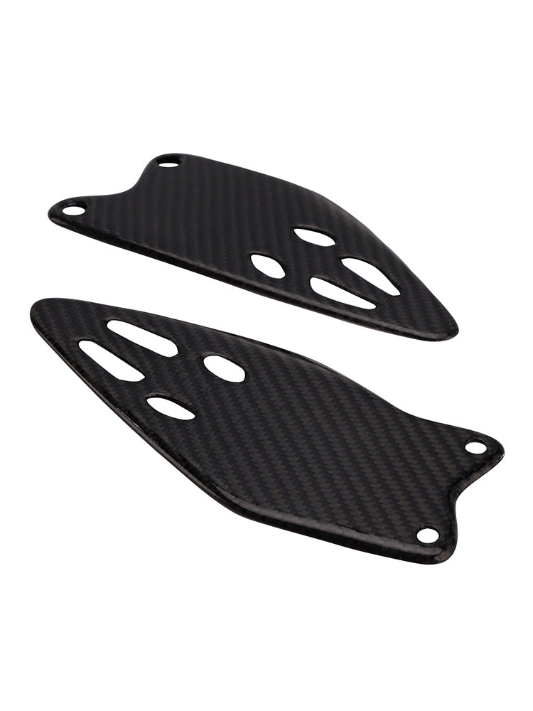 Kawasaki ZX-6R 636 2019-2025 Placa de proteção para pés em fibra de carbono real