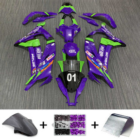 Amotopart 2011-2015 Kawasaki ZX10R Purple&Green Fairing Kit