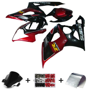 Amotopart 2005–2006 K5 GSXR1000 Suzuki Red &amp; Black Style1 Verkleidungsset