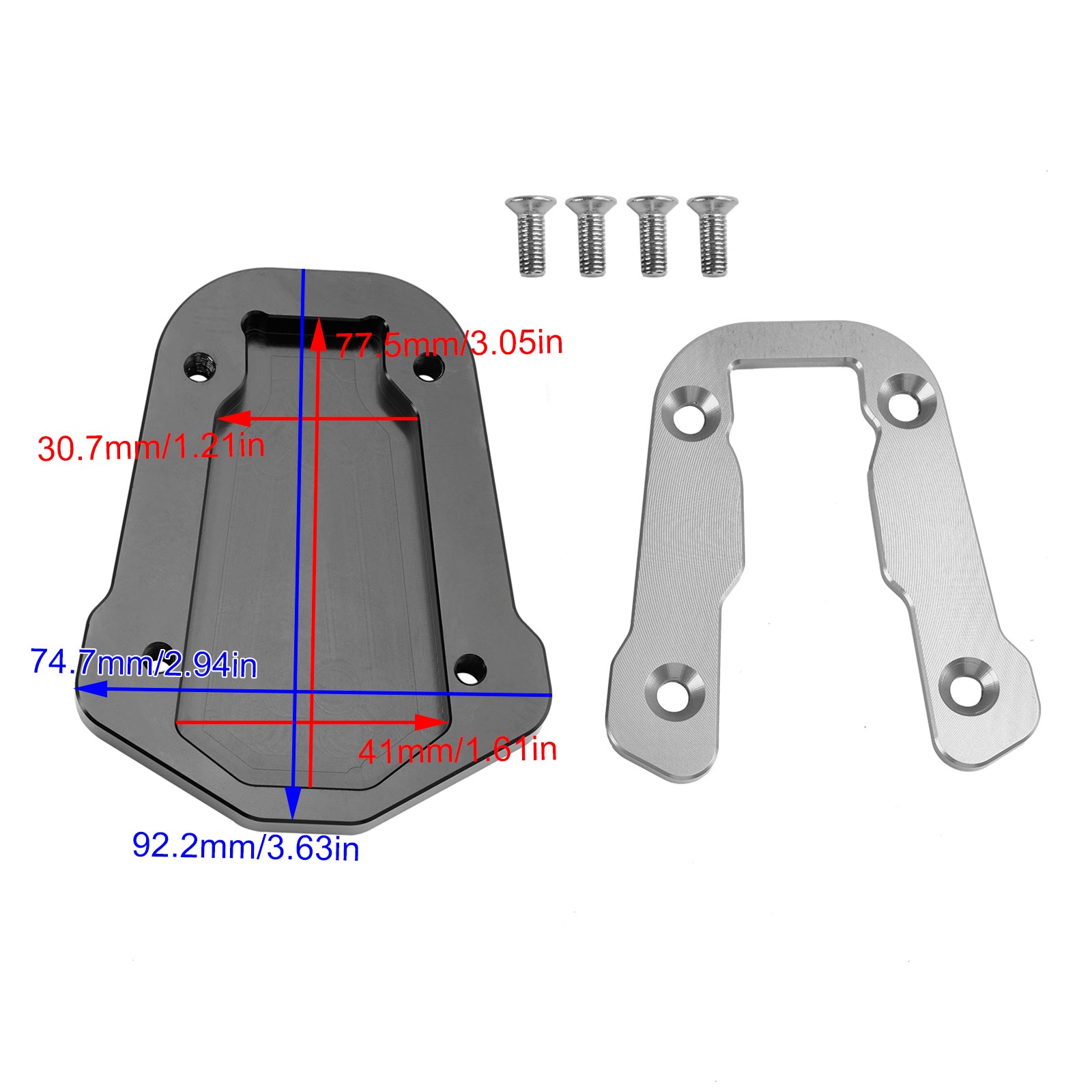 21-23 HONDA CRF300L béquille agrandir le coussin de plaque