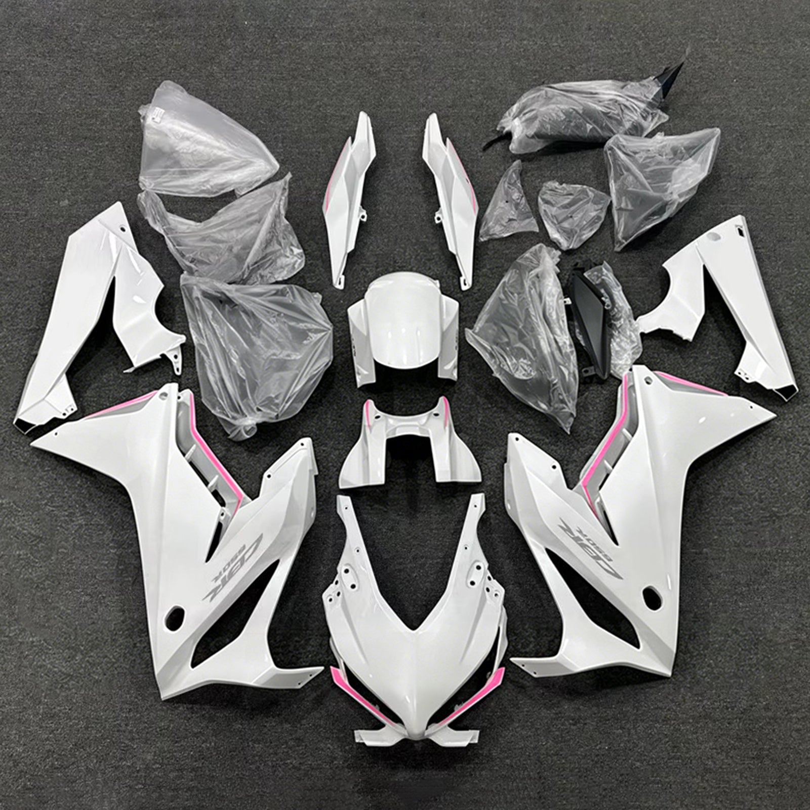 Amotopart 2019-2020 Honda CBR650R White Fairing Kit