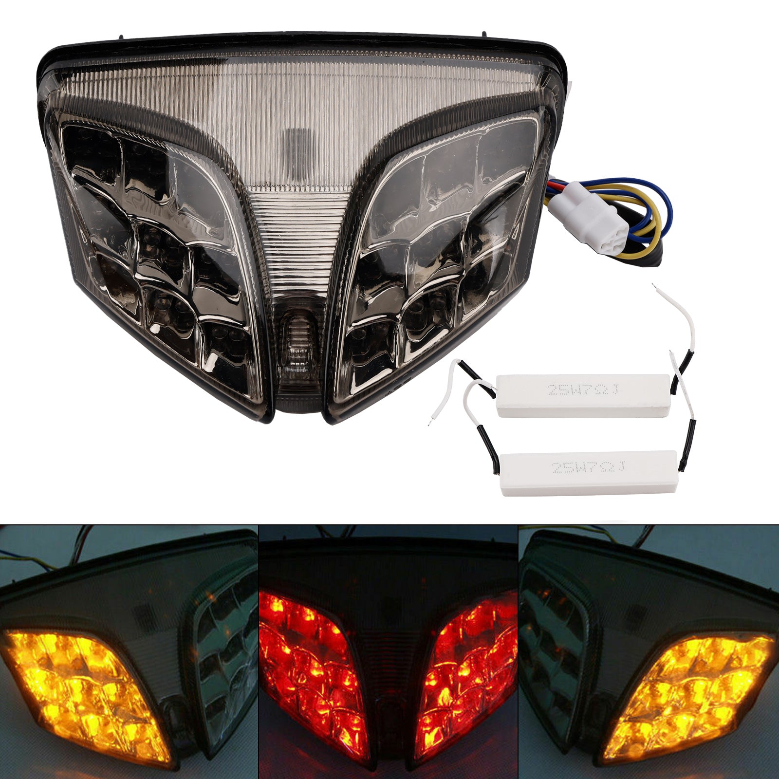 Suzuki GSXR 600/750 GSX-R 1000 SV650 Integrated LED TailLight Turn Signals