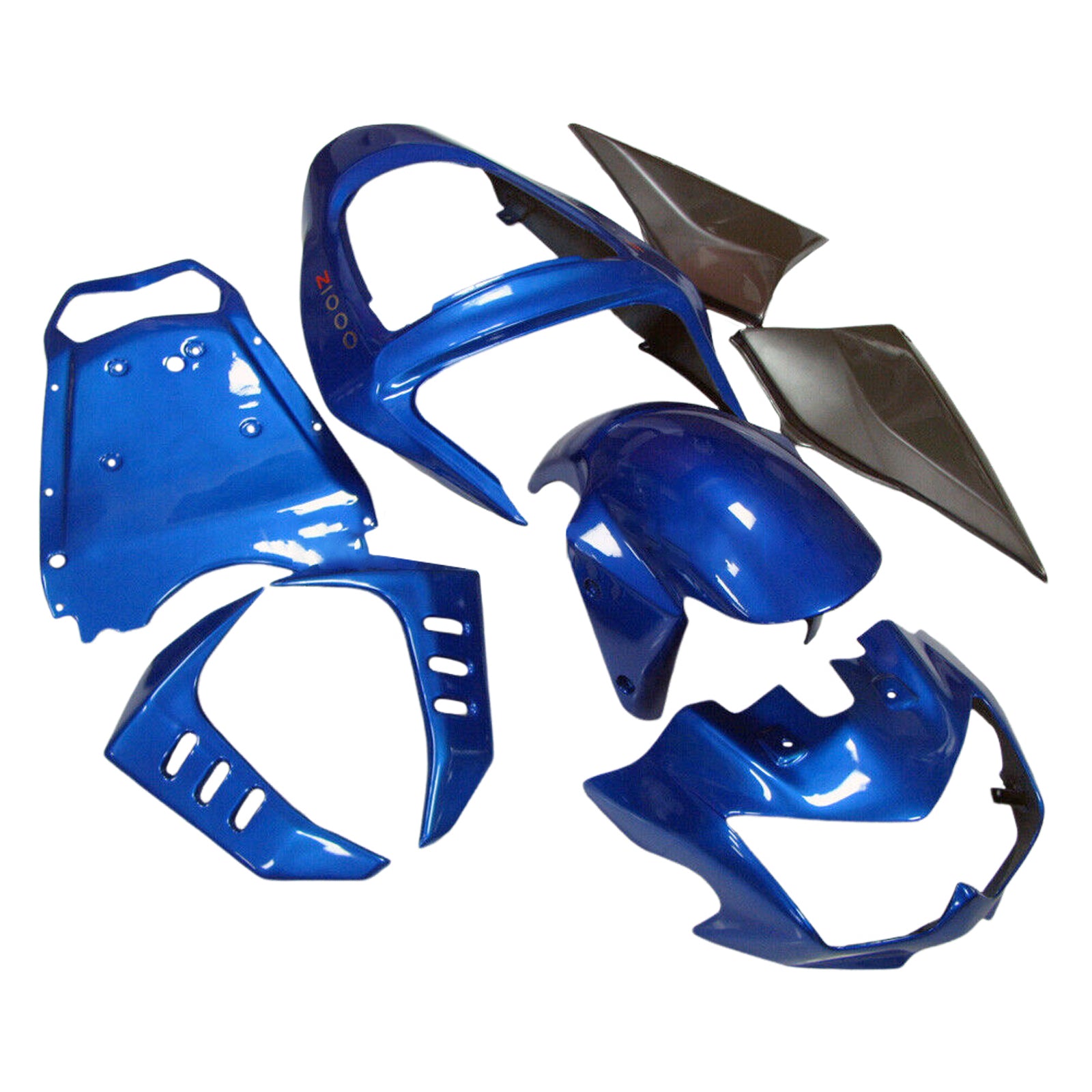 Kit de carénage bleu Amotopart 2003-2006 Kawasaki Z1000