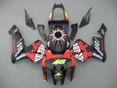 Amotopart 2005-2006 Honda CBR600RR Matte Black with Red Logos Fairing Kit