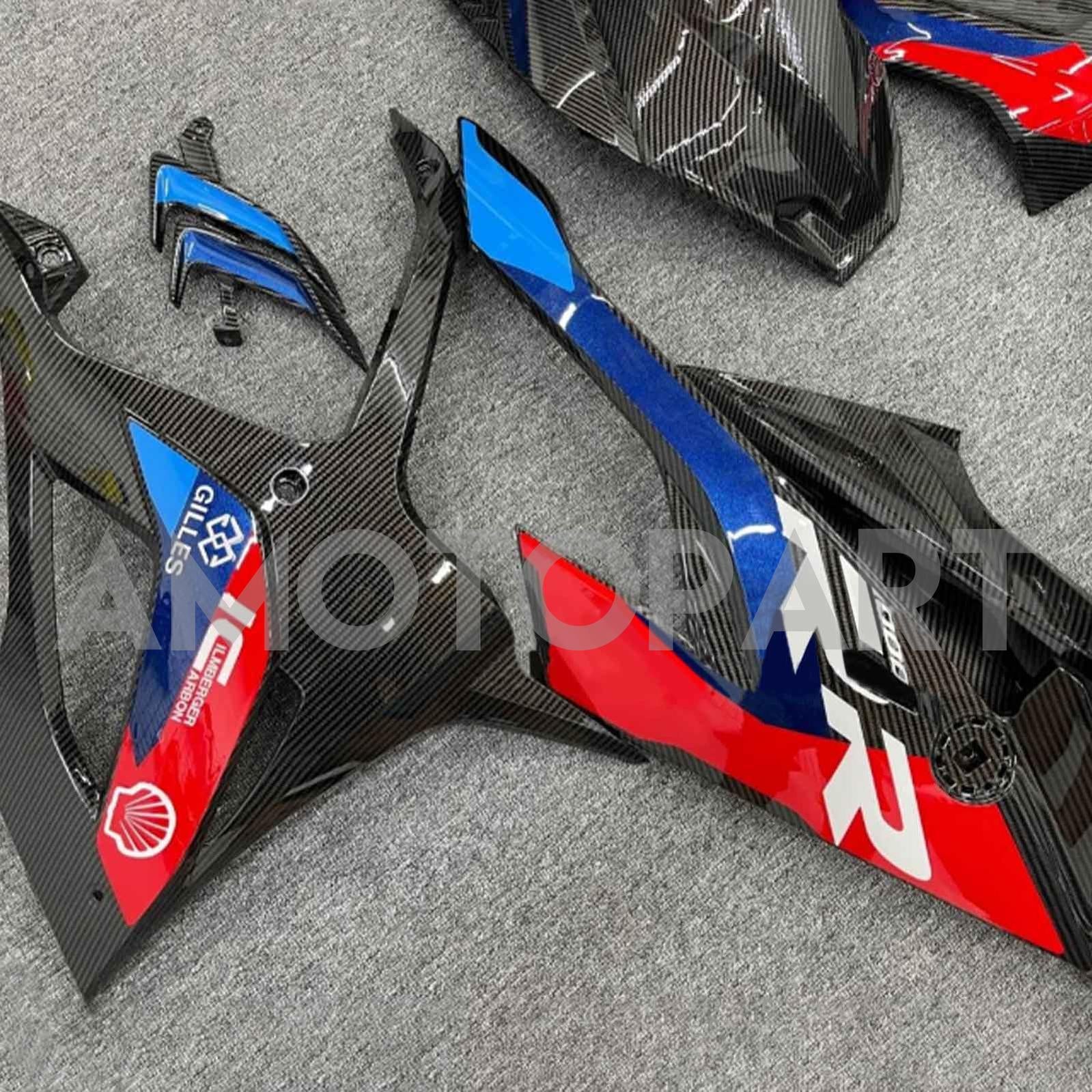 Amotopart BMW 2019-2022 S1000RR/M1000RR Black Blue Red Carbon Fairing Kit