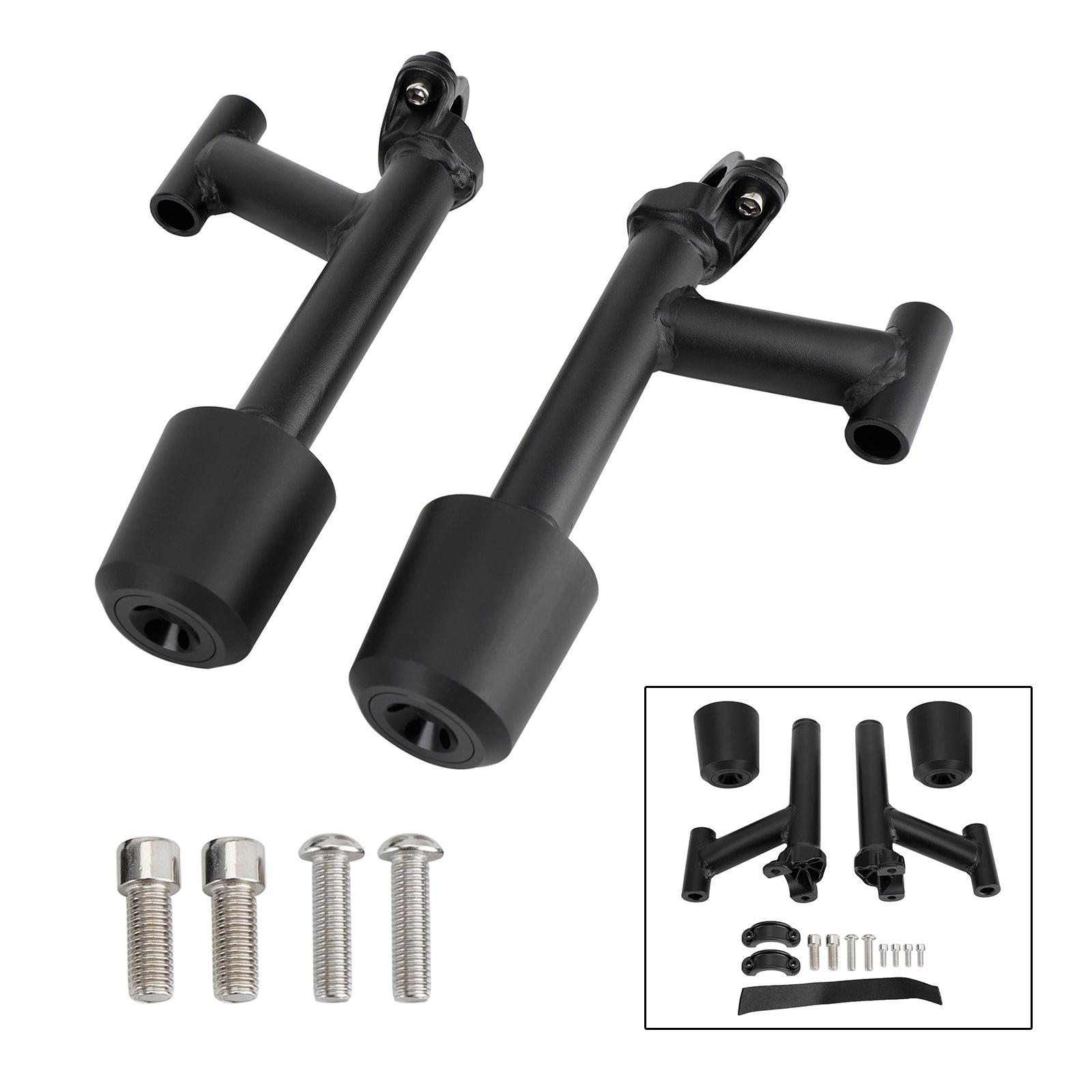 Aluminum Frame Crash Sliders Protection Black Fit For Rc390 Rc 390 2022-2023