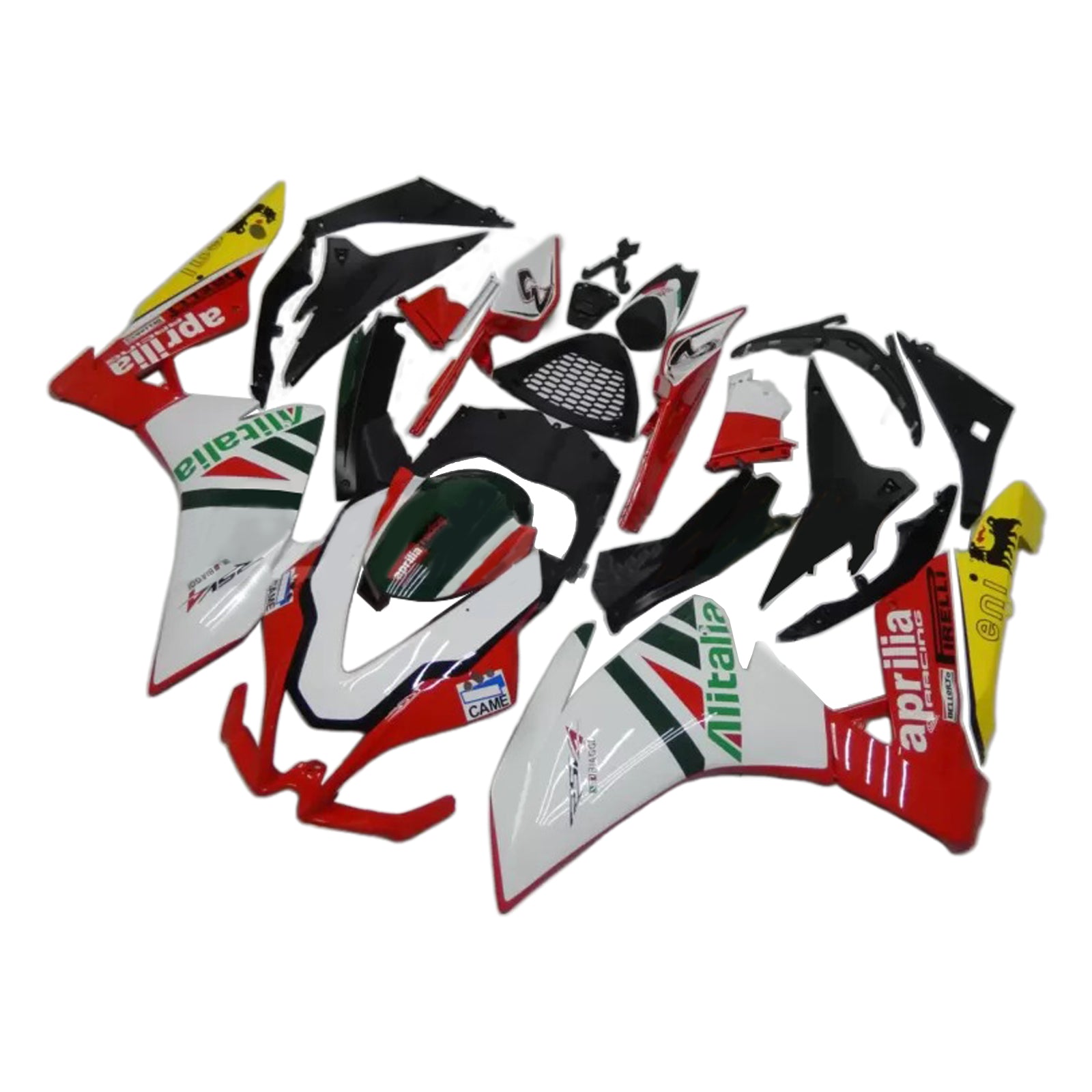 Amotopart 2009-2015 RSV4 1000 Aprilia White&Red Style5 Fairing Kit