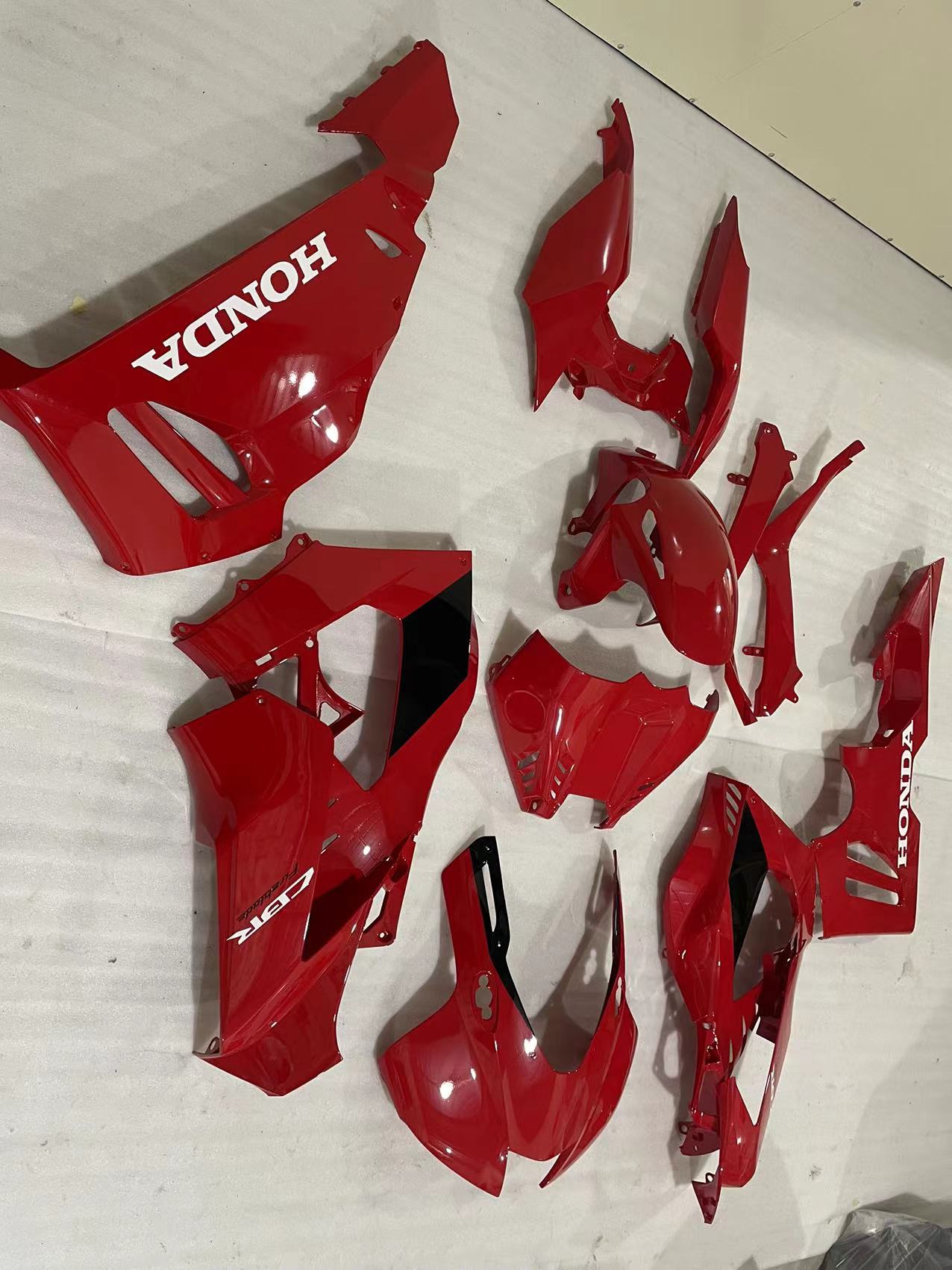 Amotopart Honda CBR1000RR-R 2020-2023 Glossy Black&Red Logo Fairing Kit