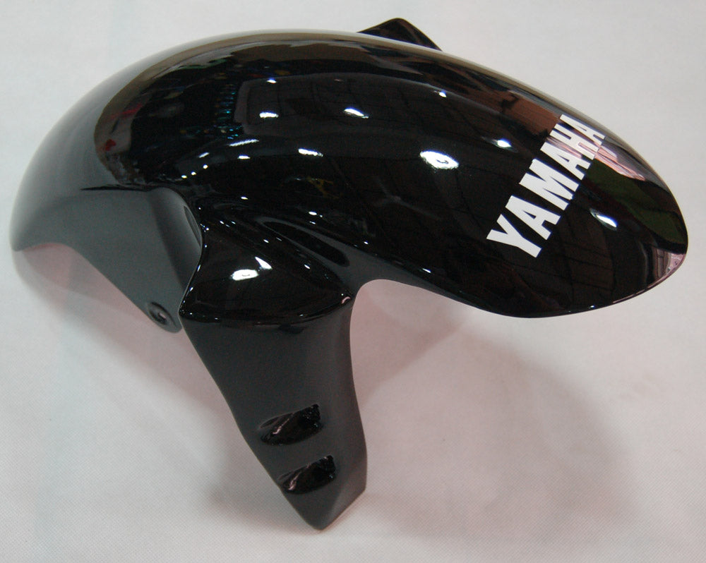 Amotopart 2007-2008 Yamaha YZF 1000 R1 negro brillante con kit de carenado de llama roja