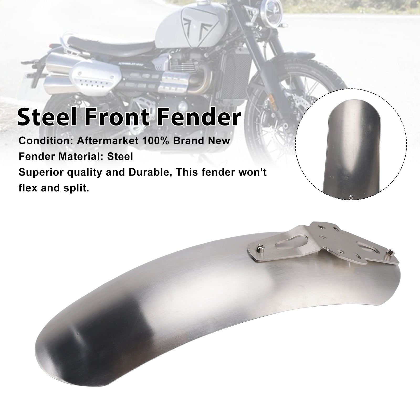 2019-2025 Scrambler 1200X 1200XC 1200XE Steel Front Fender Mudguard