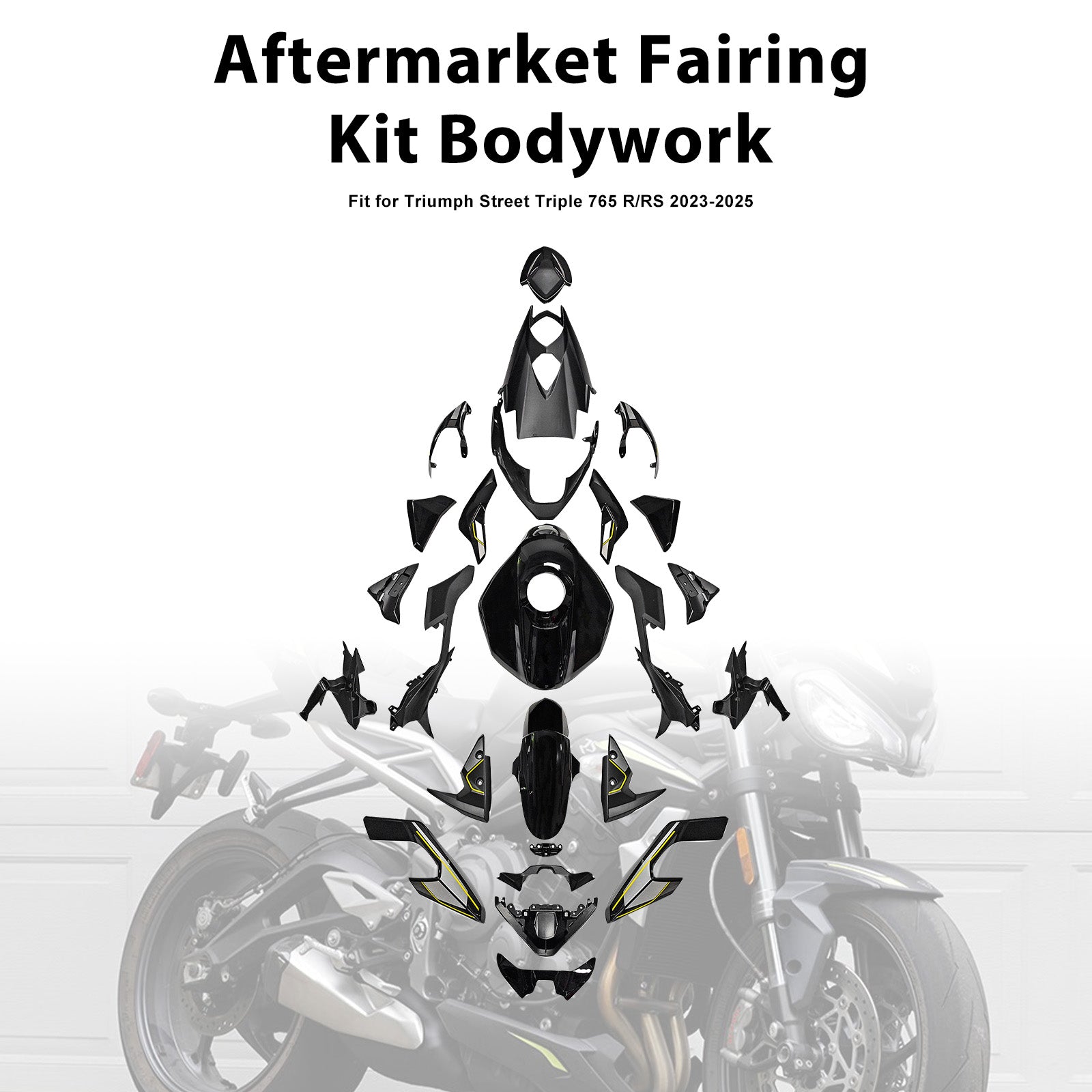 Amotopart 2023–2025 Triumph Street Triple 765 R/RS Verkleidungsset-Kollektion
