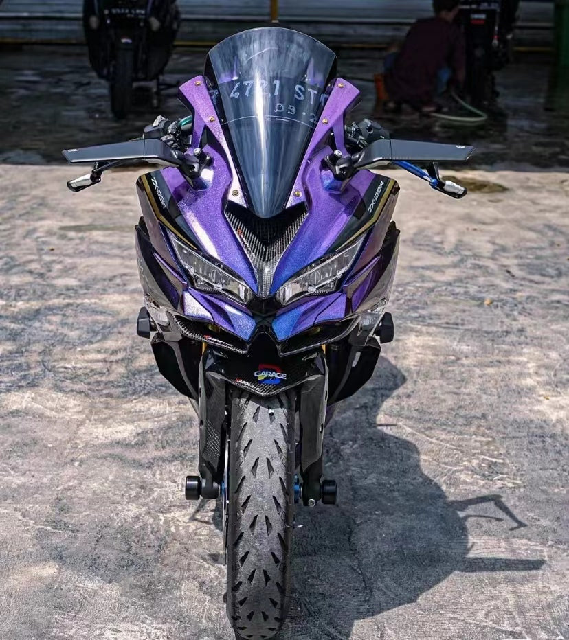 Amotopart 2019-2024 Kawasaki Ninja ZX25R ZX4R ZX4RR Gradient Purple&Blue  Fairing Kit